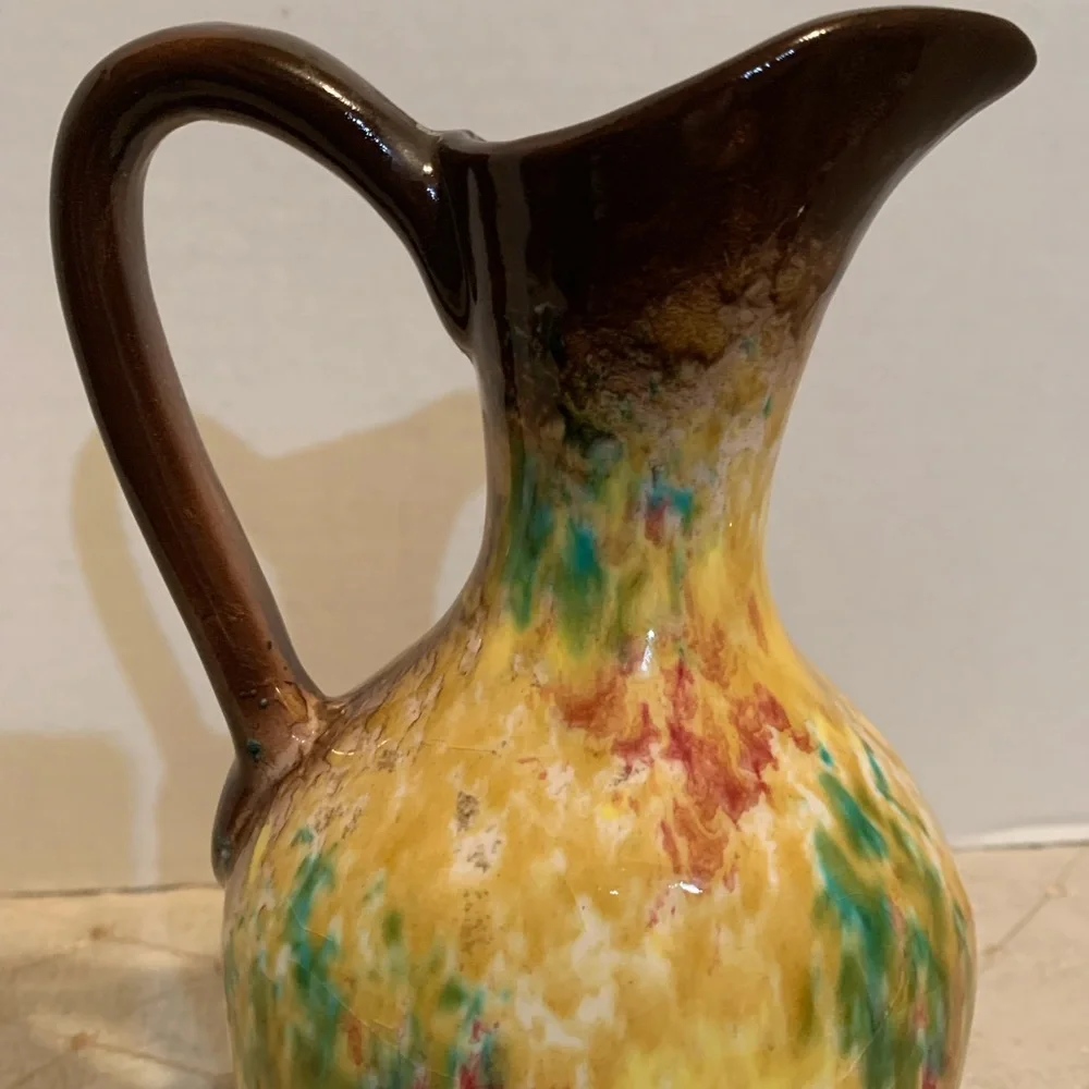 Multicolored splattered Pitcher Vase